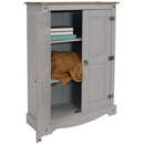 Sunnydaze 2-Door, 2-Shelf Solid Pine Storage Cupboard - Gray - 43" H