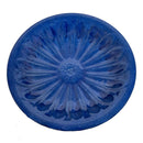 Sunnydaze Daisy Embossed Bowl Glazed Ceramic Bird Bath - Blue - 21.5" H