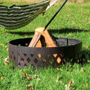 Sunnydaze 36" Heavy-Duty Metal Campfire Ring