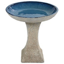 Sunnydaze Nantes Outdoor Ceramic Bird Bath - 16" H