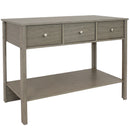 Sunnydaze Classic Entryway Console Table with Drawers - Thunder Gray