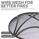 Sunnydaze Round Fire Pit Spark Screen - Steel Fire Pit Lid