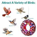Sunnydaze Mosaic Fly-Through Hanging Bird Feeder