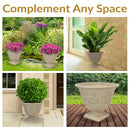 Sunnydaze Darcy Polyresin Outdoor Garden Planter Urn - Beige - 16"