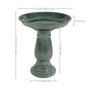 Sunnydaze Avignon Outdoor Ceramic Bird Bath - 18.75" H
