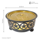 Sunnydaze All Star Galvanized Iron Bowl Outdoor Water Fountain - 14.25" H
