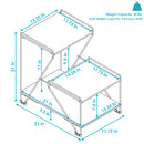 Image showing the overall product dimensions including height, depth and width.