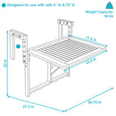 Image showing the overall product dimensions including height, depth and width.