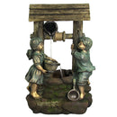 Children at the Well Outdoor Water Fountain with LED Light by Primecornerstoer, 39 Inch Tall