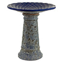 Sunnydaze Rennes Outdoor Ceramic Bird Bath - 22.5" H