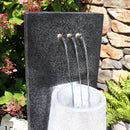 Sunnydaze Three Stream Monterno Outdoor Fountain with LED Light - 35"
