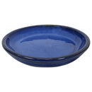 Sunnydaze Glazed Ceramic Planters with Saucers - Set of 2
