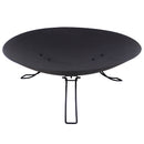 Sunnydaze Portable Folding Fire Pit - Classic Ebony 3-Legged Fire Bowl - 24"