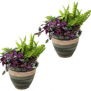 Sunnydaze Set of 2 Indoor/Outdoor Purlieu Ceramic Planters - 12"