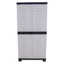 Sunnydaze Plastic Lockable Storage Cabinet with 3 Adjustable Shelves