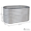 Sunnydaze Stackable Galvalume Steel Raised Garden Bed - Oval