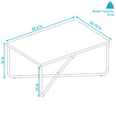 Image showing the overall product dimensions including height, depth and width.