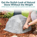 Sunnydaze Polyresin Landscape Rock Cover with Stakes