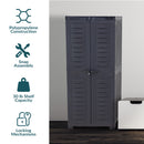 Sunnydaze Plastic Lockable Storage Cabinet with 3 Adjustable Shelves