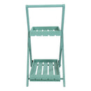 Sunnydaze 2-Tiered Flower Garden Cart - 34” H - Robin Egg Blue