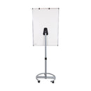 Sunnydaze Adjustable Rolling Magnetic Whiteboard with Flip Chart