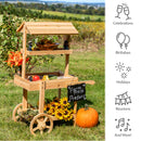 Sunnydaze Country Market Flower Cart Display Stand - 49.25" H