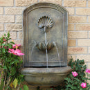 Sunnydaze Seaside Outdoor Solar Wall Fountain - 27" H