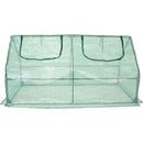 Sunnydaze Portable Mini Cloche Greenhouse with Zipper Doors - Green