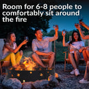 Sunnydaze Portable 36" Outdoor Fire Pit Ring with 360-Degree Cutouts
