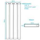 Sunnydaze Outdoor Blackout Curtain Panels with Grommet Top