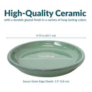 Sunnydaze Set of 2 Glazed Ceramic Planter Saucers