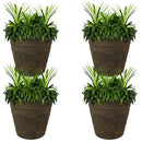 Sunnydaze Arabella Polyresin Outdoor Flowerpot Planter