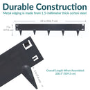 Sunnydaze Metal Landscape Edging - Set of 5 - 42" Sections