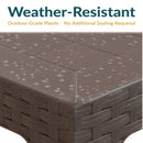 Sunnydaze Plastic Square Patio Side Table