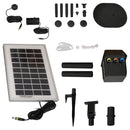 Sunnydaze Solar Pump and Solar Panel Kit With Battery Pack and LED Light, 66 GPH, 36-Inch Lift