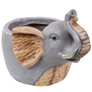 Sunnydaze Elsie the Elephant Planter Statue - Indoor Flower Pot - 8.5-Inch