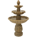 Sunnydaze Classic Tulip 3 Tiered Outdoor Water Fountain, Garden Stone, 46 Inch Tall