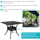 Sunnydaze Black Cast Aluminum Square Dining Table - 35"