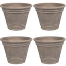 Sunnydaze Franklin Outdoor Flower Pot Planter - Beige - 20-Inch - 4-Pack