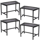 Sunnydaze Curved Outdoor Bench - Mesh Metal Patio Bench