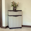Sunnydaze Plastic Garage Storage Cabinet with Adjustable Shelf - 34.5"