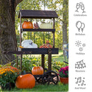 Sunnydaze Country Market Flower Cart Display Stand - 49.25" H