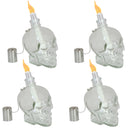 Sunnydaze Grinning Skull Glass Tabletop Torches