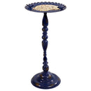 Sunnydaze Feathered Friends Iron Pedestal Bird Feeder - Blue - 26" H