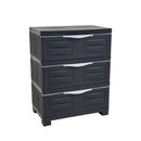 Sunnydaze 3-Tier Plastic Storage Drawers