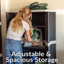 Sunnydaze 3-Shelf Plastic Lockable Storage Cabinet - 57.5"