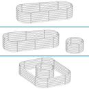 Three possible configurations of the oval garden beds.