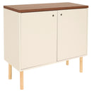 Sunnydaze Mid-Century Modern 2-Door Accent Cabinet with Shelves