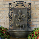 Sunnydaze French Lily Outdoor Wall Fountain with Submersible Pump