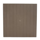 Sunnydaze Plastic Patio Dining Table with Faux Wood Top - Champagne